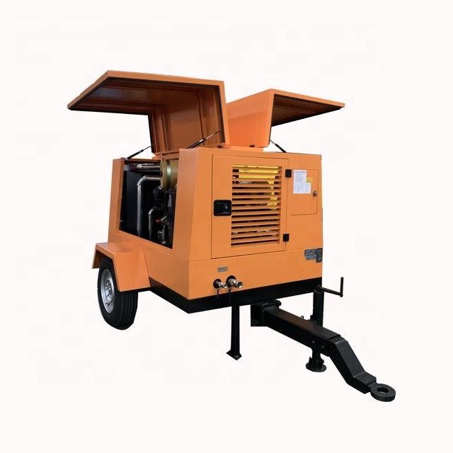 Taşınabilir dizel tahrikli hava kompresörü 55KW motor 8bar sondaj için çalışma basıncı