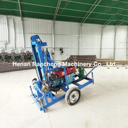 Güçlü taşınabilir su kuyusu delme makinesi 150m delme derinliği ve 450mm çapı için