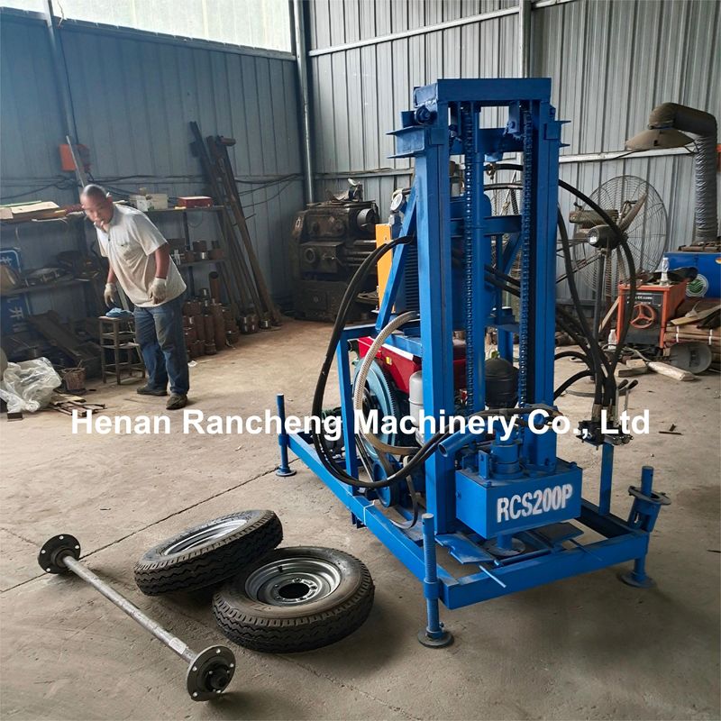 Taşınabilir Sondaj Rotary 22HP Dizel Hidrolik Kuyu Sondaj Rig Küçük Kuyu Sondaj Makinesi