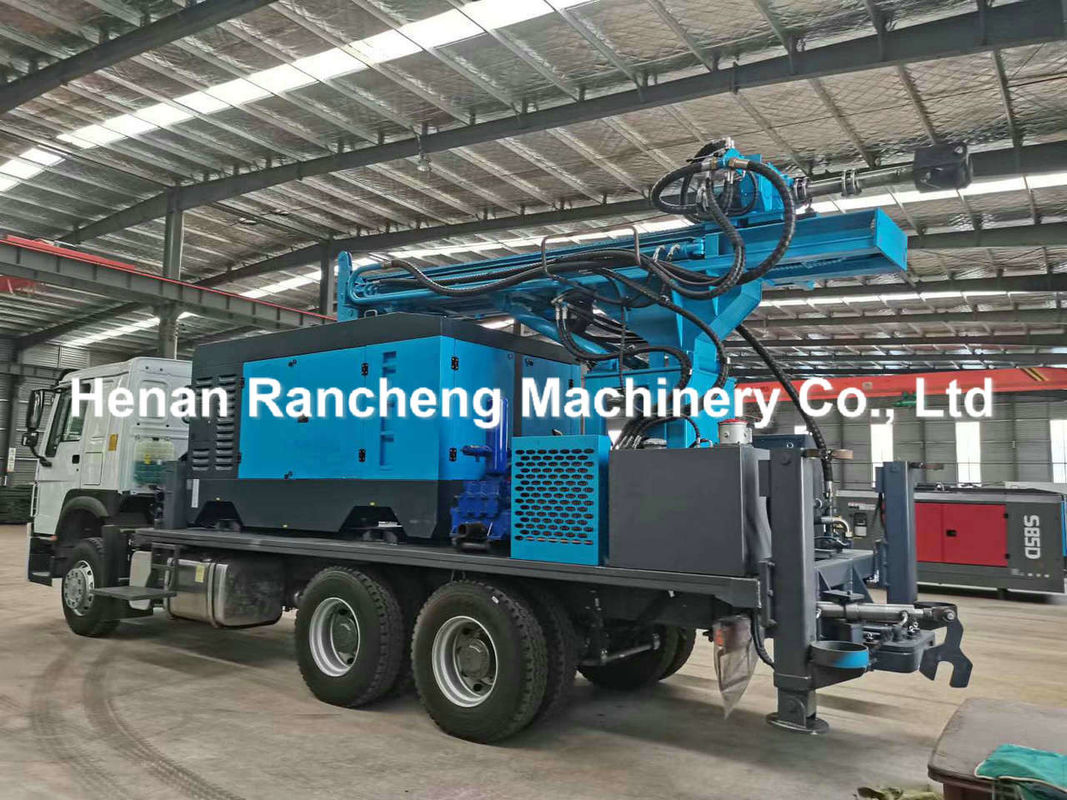 350m Derinlik Kamyon Montajlı Borma Rig / Kamyon Montajlı Su Kuyu Borma Rig Makine 6X4 HOWO Kamyonla