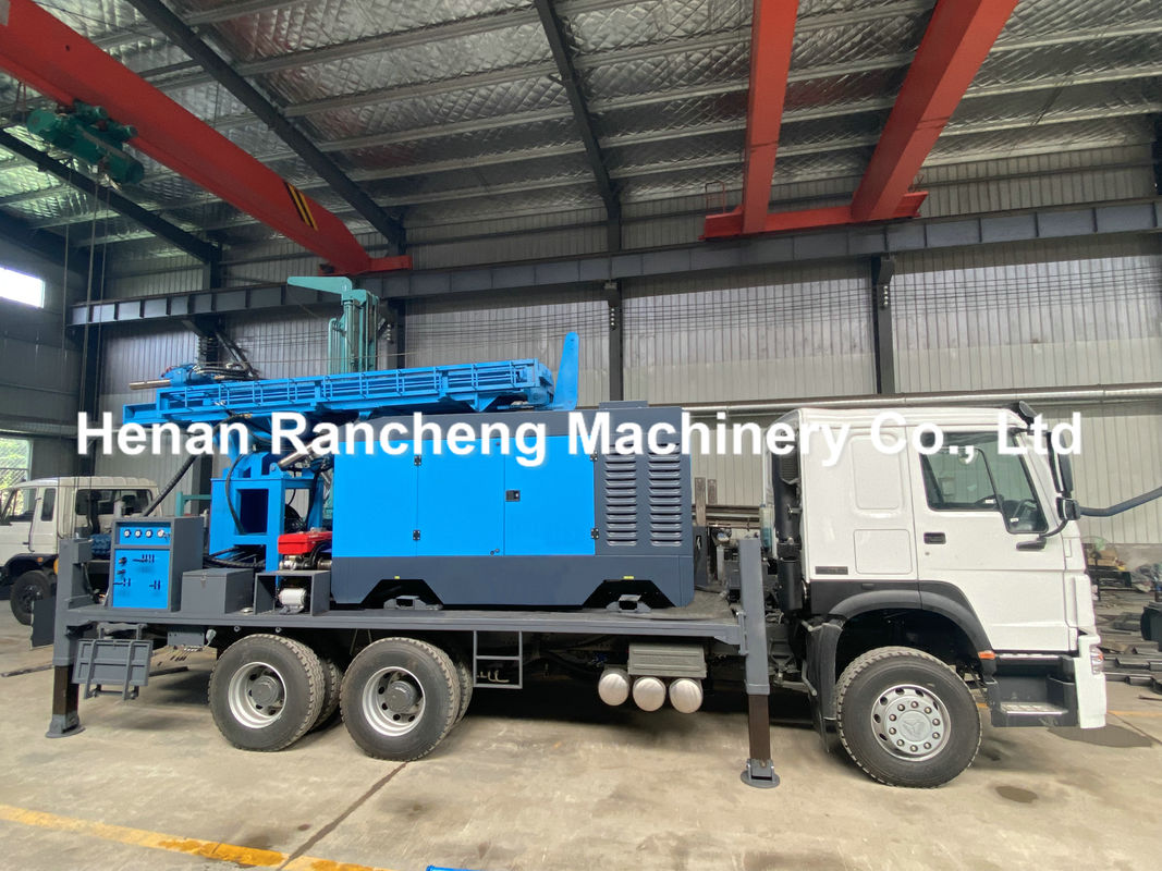 350m Derinlik Kamyon Montajlı Borma Rig / Kamyon Montajlı Su Kuyu Borma Rig Makine 6X4 HOWO Kamyonla
