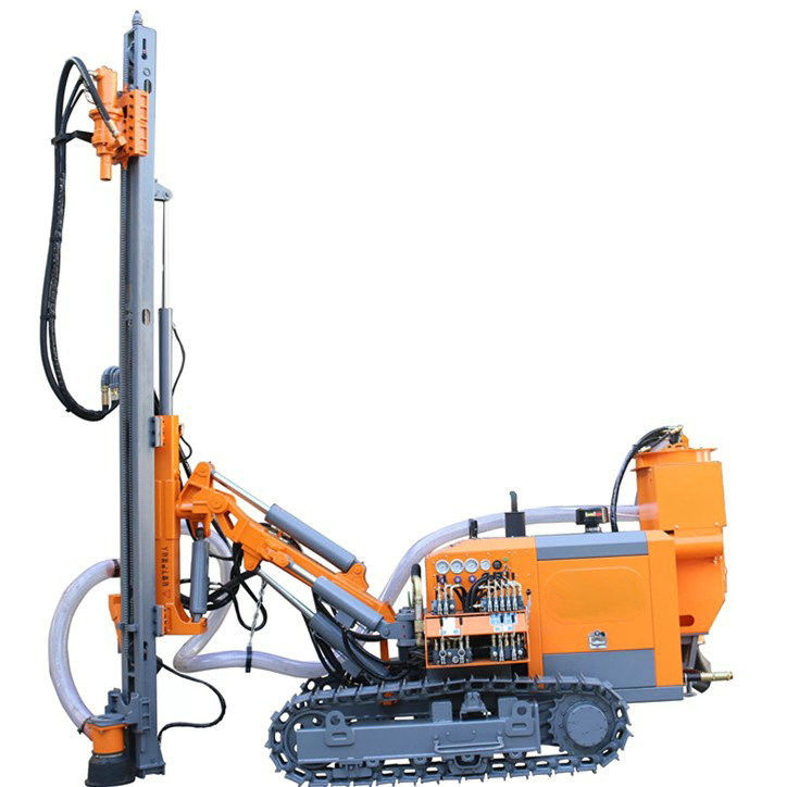 Hidrolik Gezgin DTH Aşağı Çukur Kuyruklama Rig 68HP Dizel Motor 20m Kuyruk Derinliği