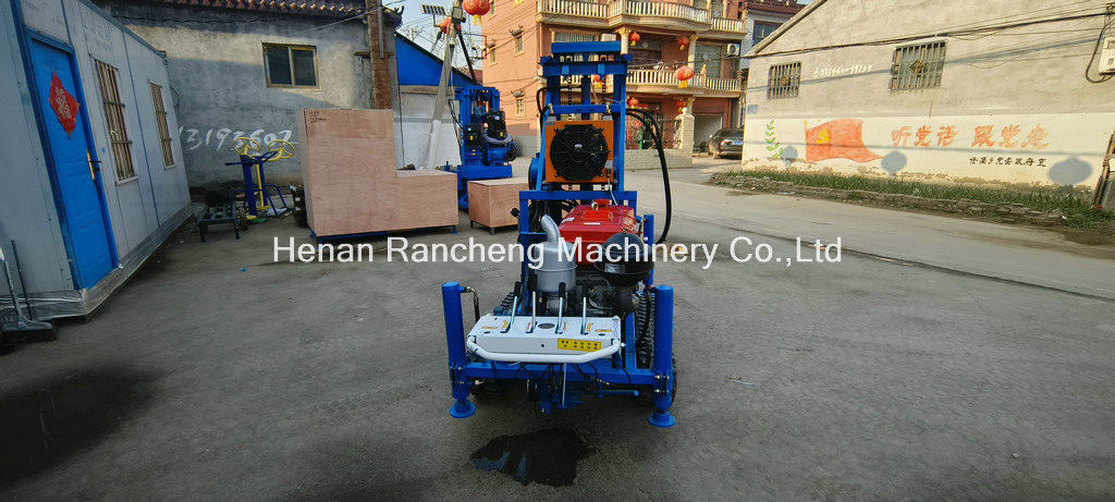 Basit İşlem RCS200C Kauçuk Çamurlu Taşınabilir Borma Rig 150m Derinliği 450mm Diametresi