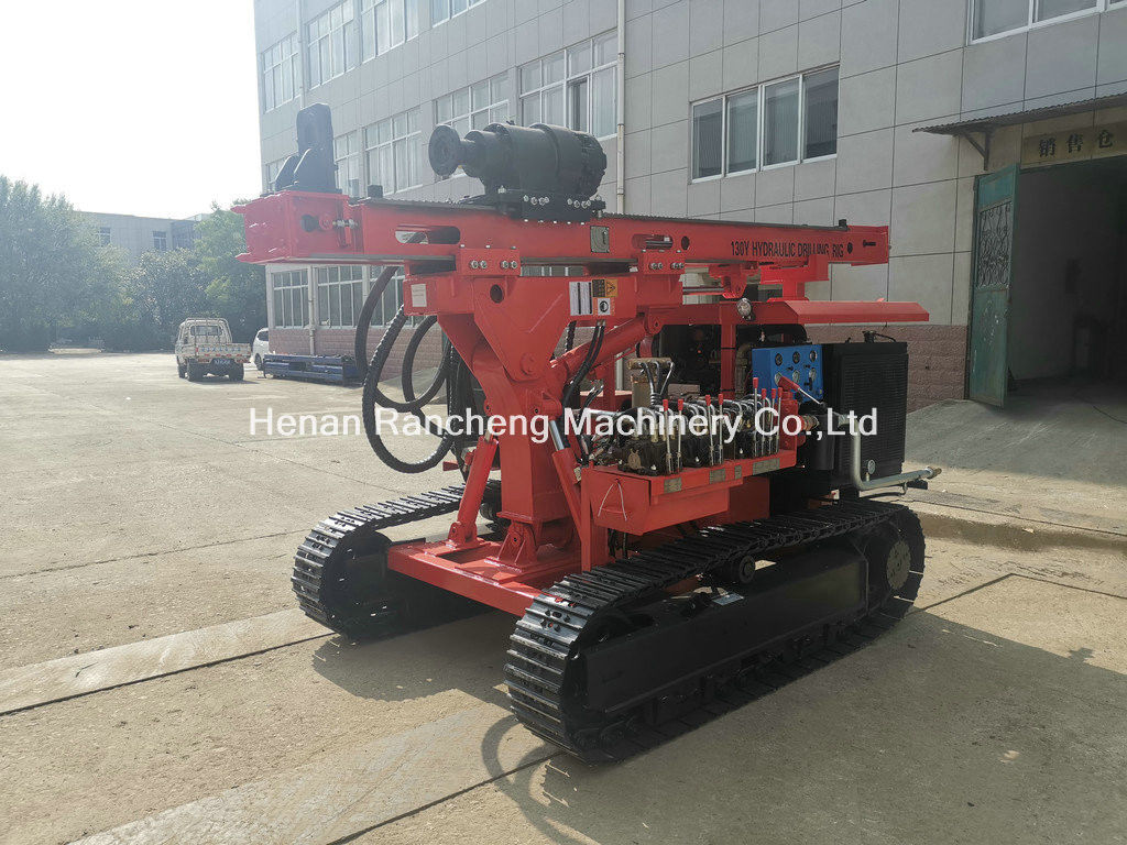 RC130Y Hidrolik Gezgin Yığın Borma Makinesi 30m vida Güneş Yığın Sürücüsü Yığın Borma Rig