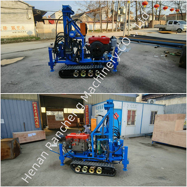 Küçük hidrolik matkap silindir 160m derinlik su kazıcı makine sürünen yerleştirilmiş su kuyusu sondajı satılık