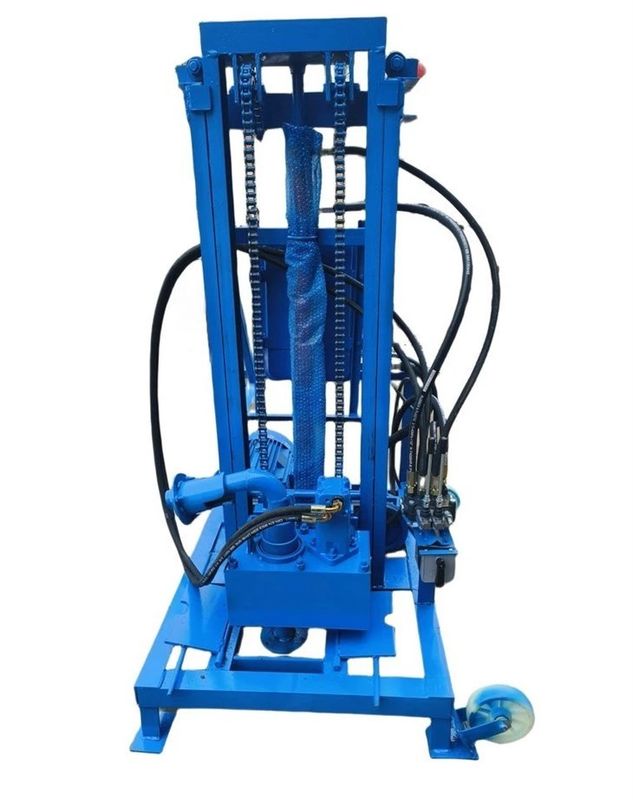 Küçük taşınabilir su kuyusu delme makinesi 11KW 1500mm delme çubuğu Dia 150m Bor derinliği