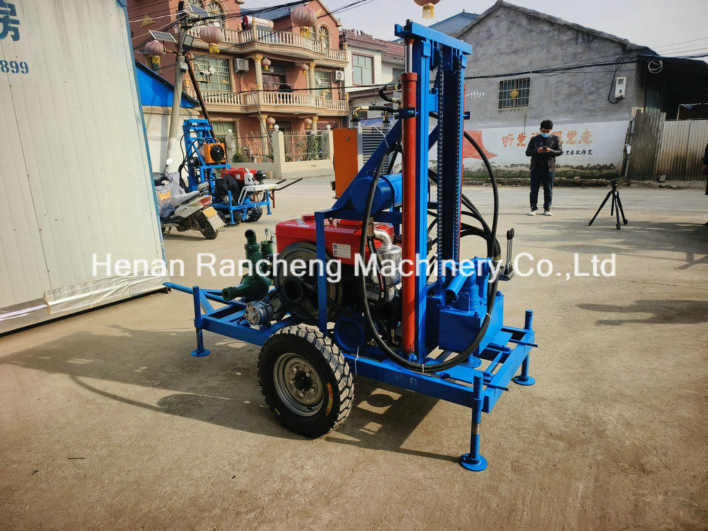 150m delme derinliği 450mm delme deliği çapı ile taşınabilir su kuyusu delme makinesi