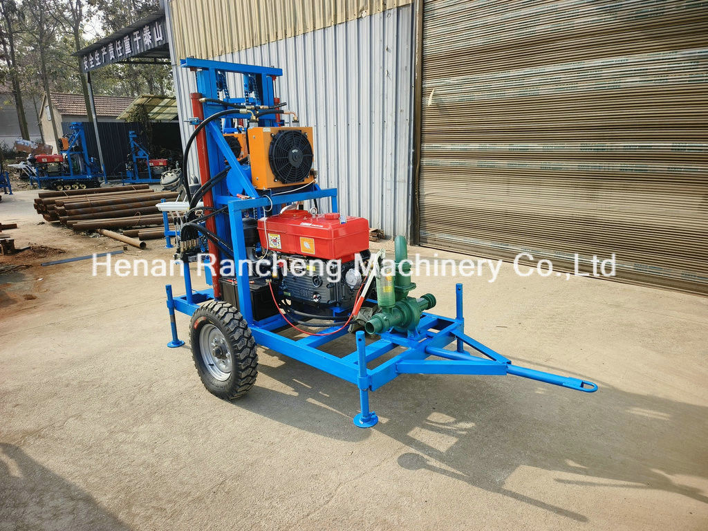 150m delme derinliği 450mm delme deliği çapı ile taşınabilir su kuyusu delme makinesi