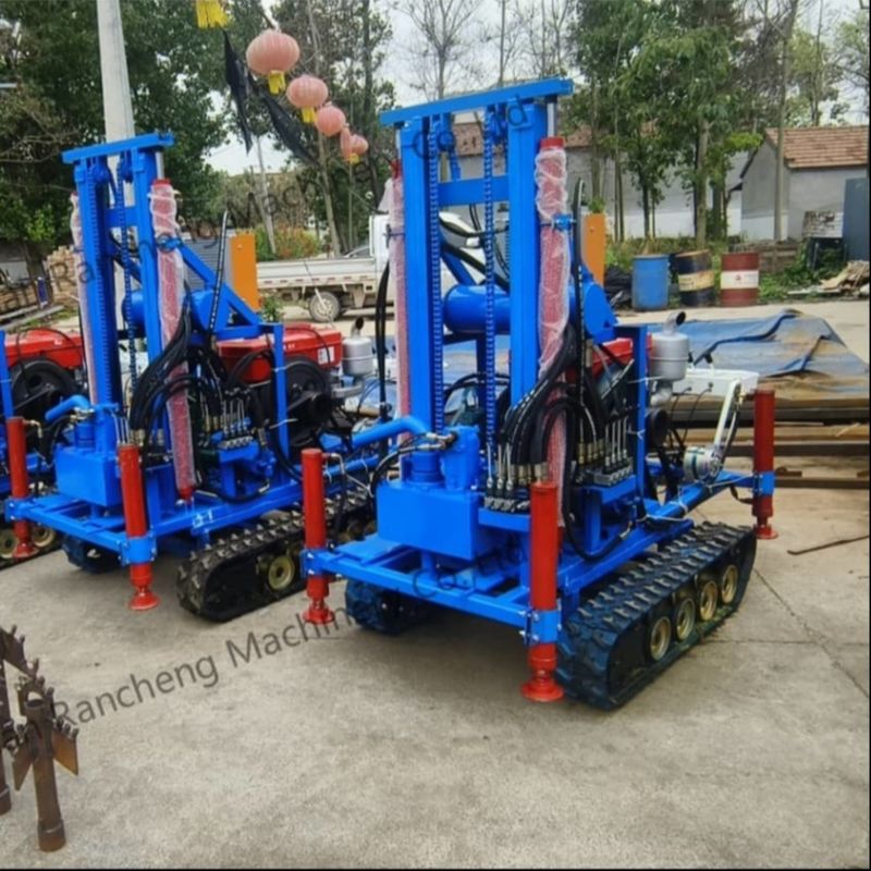 Hidrolik sürünen 160m montajlı delik delme kuyuları Su kuyusu delme teçhizatları 35HP motorlu makine