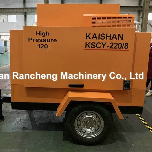 1400kg taşınabilir dizel vida hava kompresörü 55KW 8Bar çalışma basıncı için
