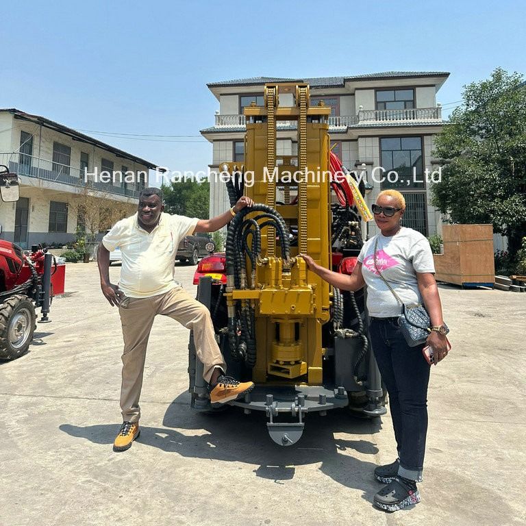 200 metre derinliğe su kuyusu sondajı yapan traktörlü matkap makinesi