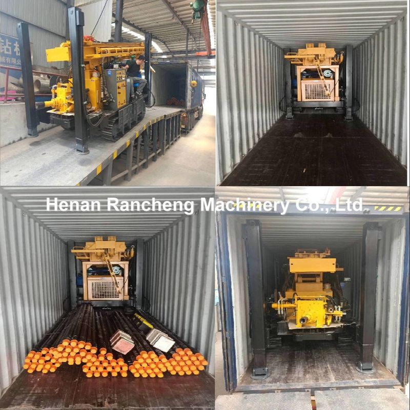 Hidrolik delik su kuyusu delme teçhizatı 680m 154KW Cummins motoru ile sürünen montajlı makine