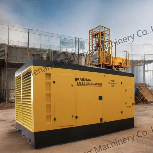 Derin kuyu için 550 HP Cu-mmins motoru ile 30bar hareketli vida hava kompresörü