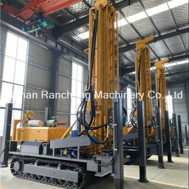 RCF500C Crawler Mounted Hydraulic Water Well Drill Rig 500m Hidrolik Taşınabilir Buhra Makinesi