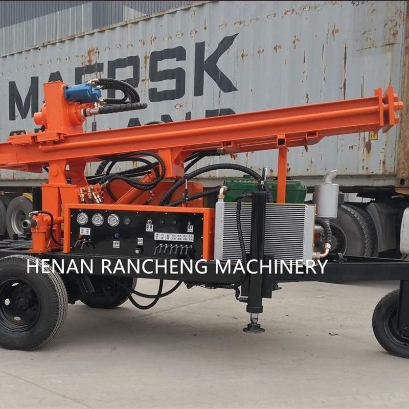 150 metrelik tekerlekli su kuyusu delme sistemi 32 HP dizel motor için