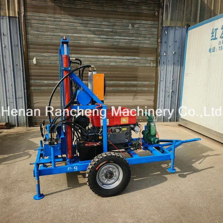 Taşınabilir Sondaj Rotary 22HP Dizel Hidrolik Kuyu Sondaj Rig Küçük Kuyu Sondaj Makinesi