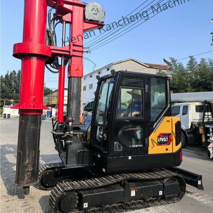 RCQ-10C Mini Hidrolik Rotary Piling Rig Kubota Dizel Motoru Sany Kazı Aracı Şasi