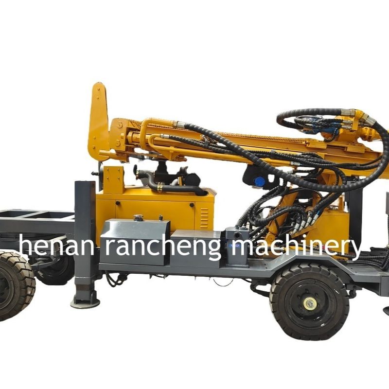 RCF220W Tekerlek Tipi Rakip DTH Su Kuyuları Borma Rig 65KW Motoru ile Güçlendirilir