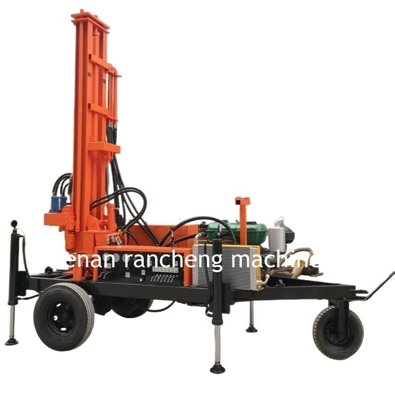 RCF220W Tekerlek Tipi Rakip DTH Su Kuyuları Borma Rig 65KW Motoru ile Güçlendirilir