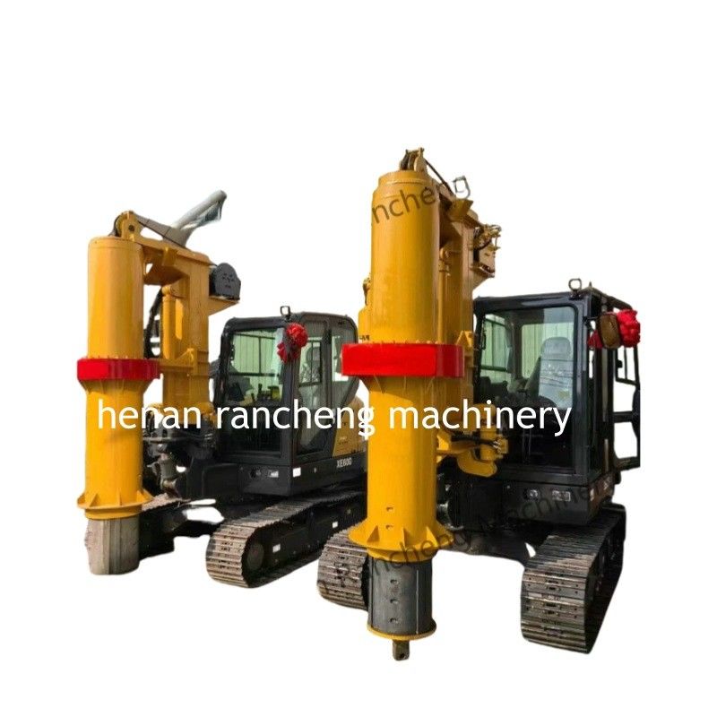 RCQ-10C Mini Hidrolik Rotary Piling Rig Kubota Dizel Motoru Sany Kazı Aracı Şasi
