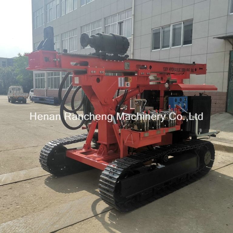 RC130Y Solar Pile Driver bir aşağı delik delme teçhizat makinesi ve delme çapı 400mm