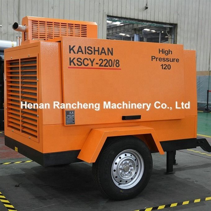 1400kg taşınabilir dizel vida hava kompresörü 55KW Tek sıkıştırma aşaması için