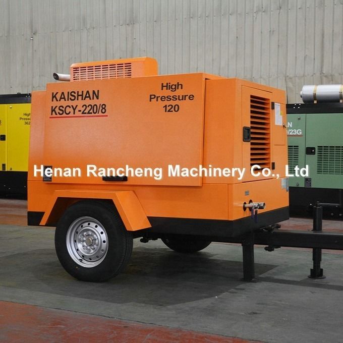 1400kg taşınabilir dizel vida hava kompresörü 55KW Tek sıkıştırma aşaması için