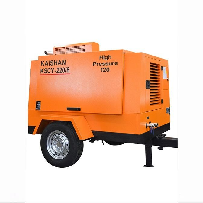 1400kg taşınabilir dizel vida hava kompresörü 55KW Tek sıkıştırma aşaması için