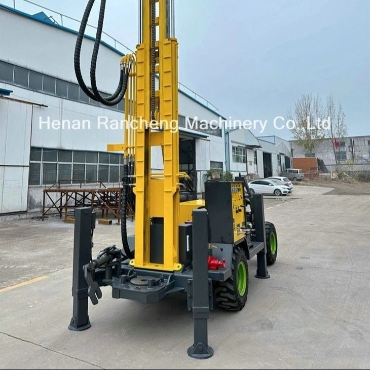 Tekerlek Tipi Rakip DTH Su Kuyu Kuyu Kuyruklama Rig 13T kaldırma kuvveti ile çalıştırılır