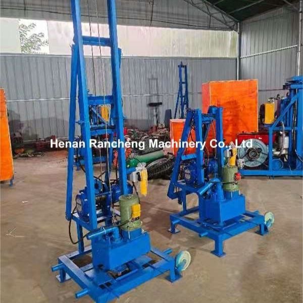 Kavma Derinliği 100m Elektrikli Taşınabilir Su Kuyu Kavma Rig Ana Makine 22HP Motoru ile