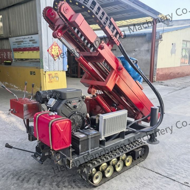 RCKM-30S 28 HP benzinli motorlu güneş pilini kurmak için küçük hidrolik pil sürücüsü