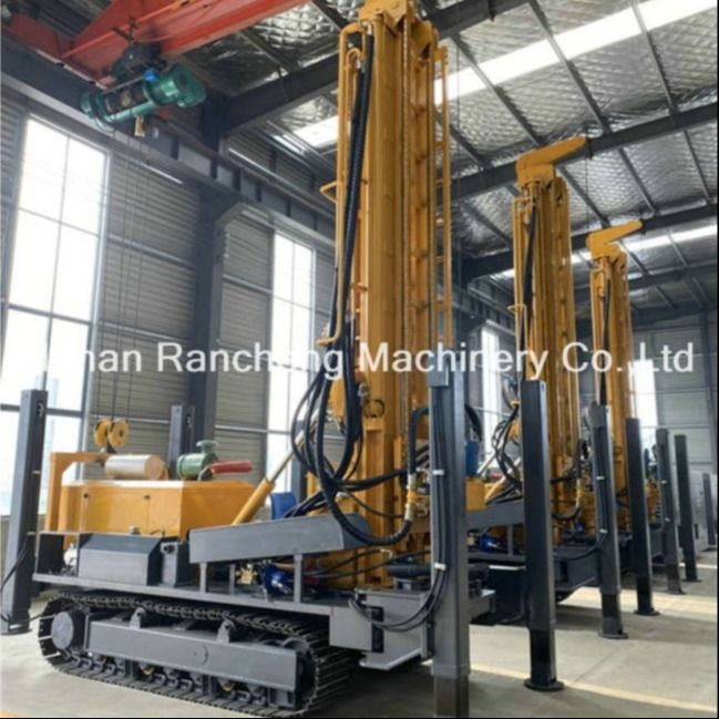 Crawler Montajlı DTH Borma Rig 500m Dizel Motoru Su Kuyu Borma Rig Bor delik makineleri Hava Borma Makinesi