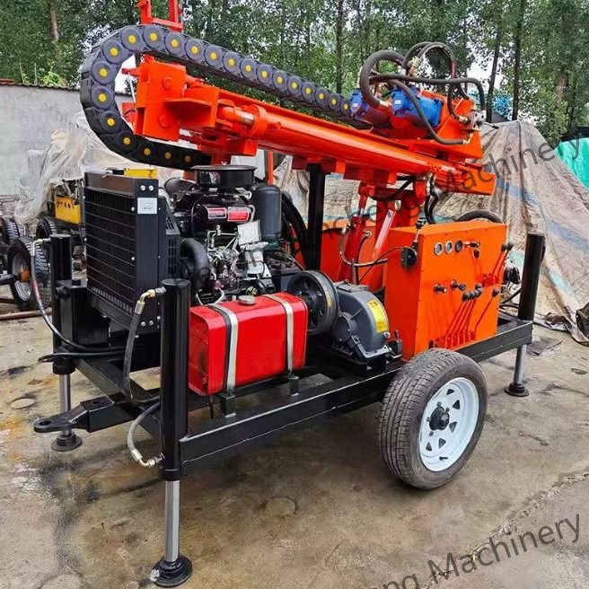 Tam Hidrolik Tekerlekler Tipi Dizel Su Kuyu Kuyu Kuyu RCS200W Satılık Küçük Kuyu Makinesi