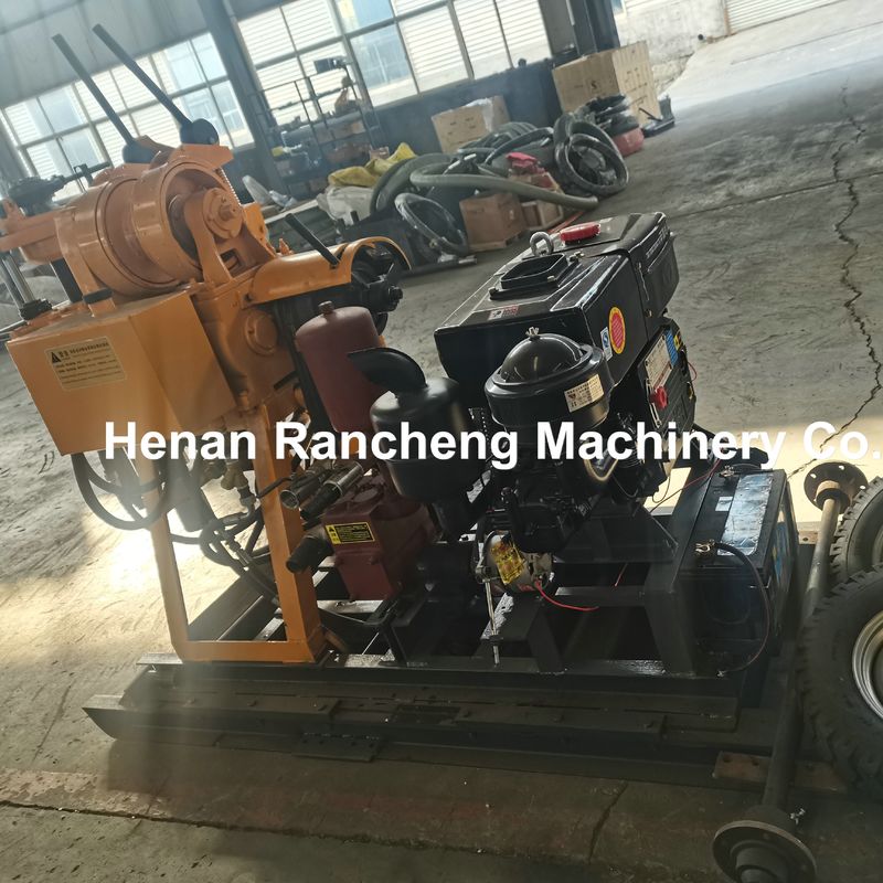 200m Derinlikli Hidrolik Küçük Boruçuluk Boğazlama Rig Mutil 20HP dizel motorlu fonksiyonel sondaj makinesi