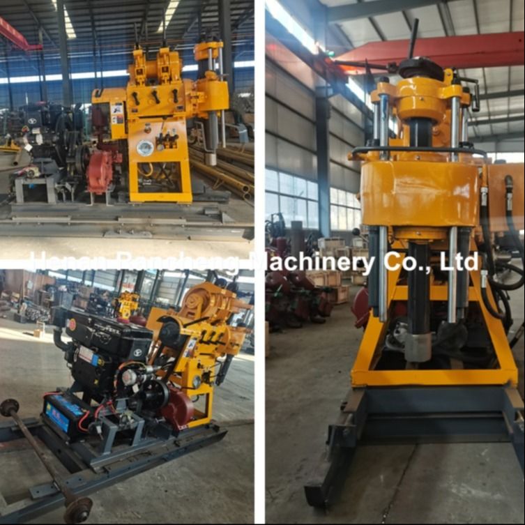 200m Derinlikli Hidrolik Küçük Boruçuluk Boğazlama Rig Mutil 20HP dizel motorlu fonksiyonel sondaj makinesi