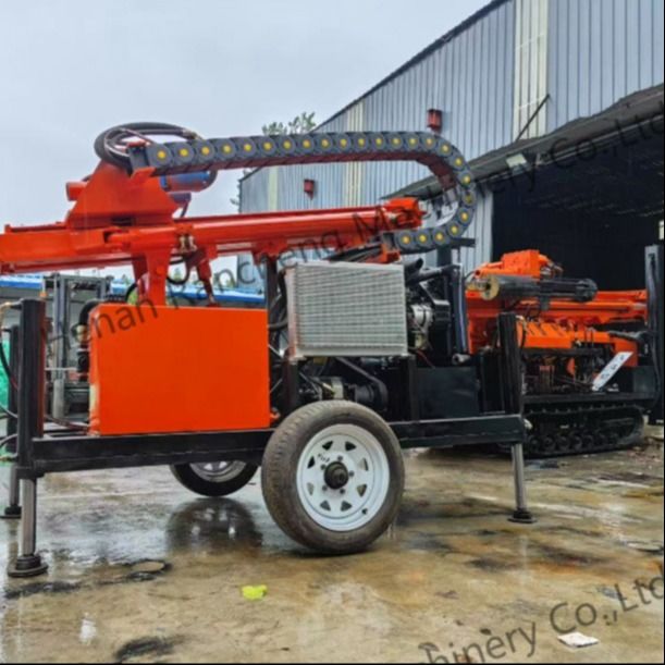 Tam Hidrolik Tekerlekler Tipi Dizel Su Kuyu Kuyu Kuyu RCS200W Satılık Küçük Kuyu Makinesi
