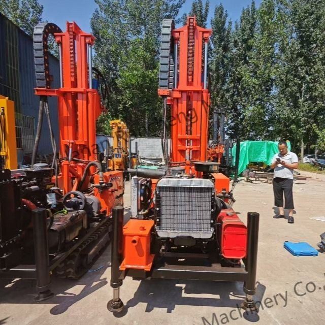 Tam Hidrolik Tekerlekler Tipi Dizel Su Kuyu Kuyu Kuyu RCS200W Satılık Küçük Kuyu Makinesi