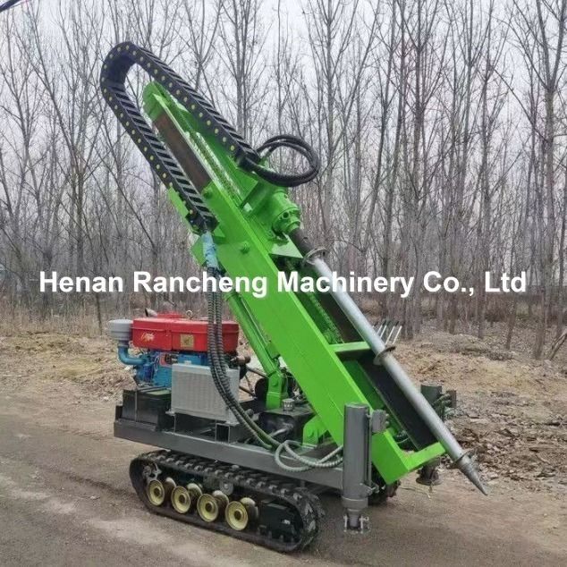 RCKM-30s Küçük Hidrolik Kazık Çakma Makinesi, Güneş Enerjisi Kazık Montajı İçin 28HP Benzinli Motorla Donatılmış, Verimli ve Hassas