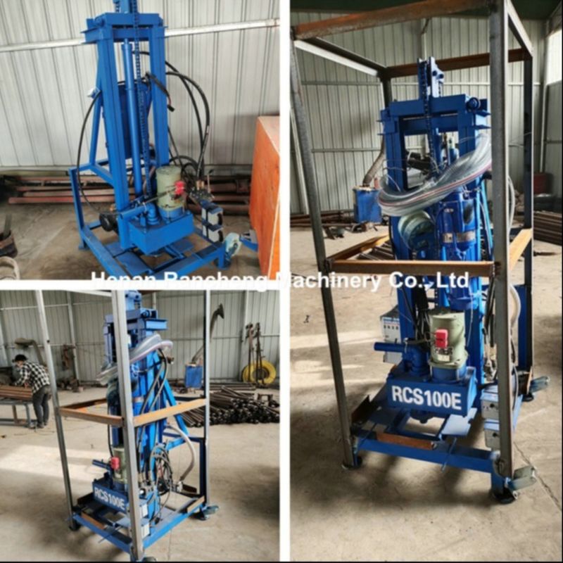 150m Derinlikte Taşınabilir Kuyu Sondaj Makinesi 22Hp / 16.2Kw Dizel Motor Gücü Vurmalı ve Döner Tipi