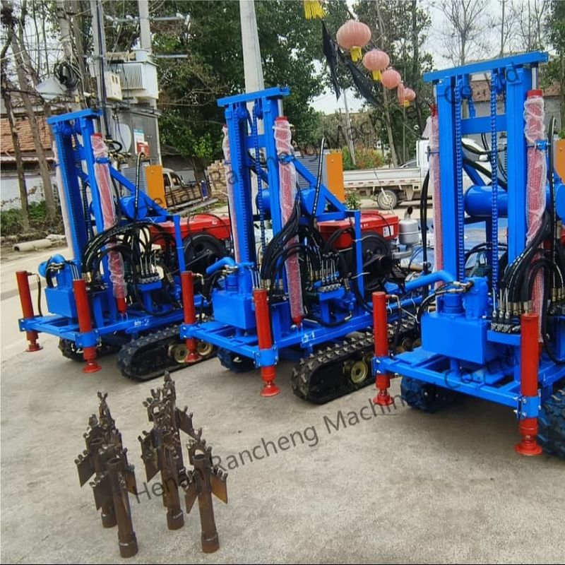 Küçük Hidrolik Sondaj Silindiri 160m Derinlikte Su Sondaj Makinesi Paletli Su Kuyusu Sondaj Makinesi
