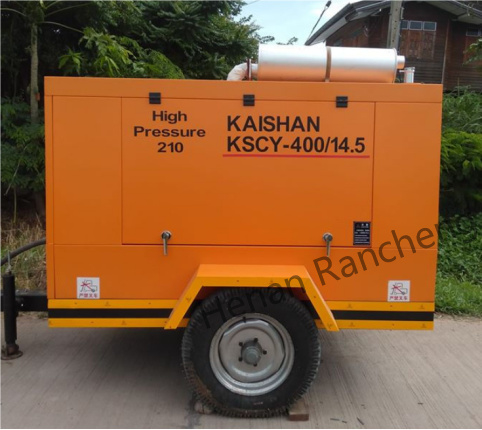 KSCY-400/14.5K 400cfm Dizel Taşınabilir Vuruşlu Cummins Motorlu Hava Kompresörü