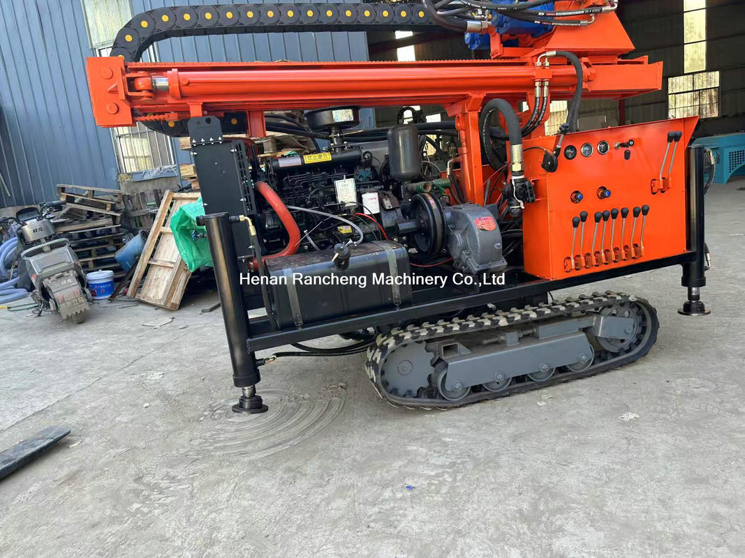 200m portable crawler mounted small water well rock drilling rig multi-function water well drilling rig borehole machine
