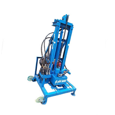 İki tekerlekli taşınabilir su kuyusu delme makinesi 8HP Güç 100m delme derinliği