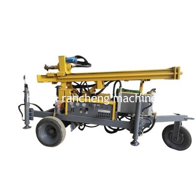 Tekerlekli römork monte edilmiş delik delme makinesi 150m Derinlik 32HP Motor