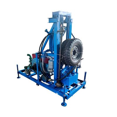 150m Derinlikte Taşınabilir Kuyu Sondaj Makinesi 22Hp / 16.2Kw Dizel Motor Gücü Vurmalı ve Döner Tipi